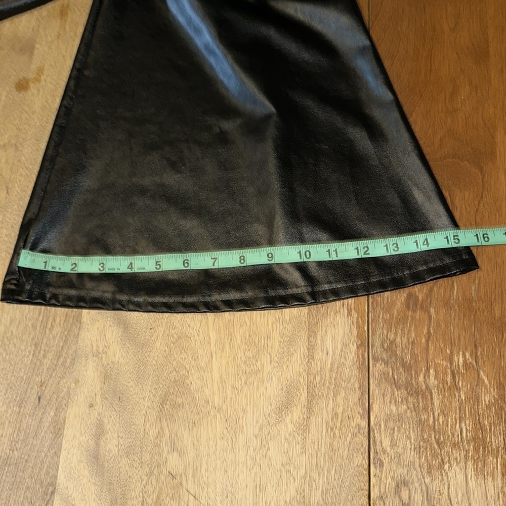 Killstar Shiny Black Lace-Up Flare Pants - Picture 8 of 12